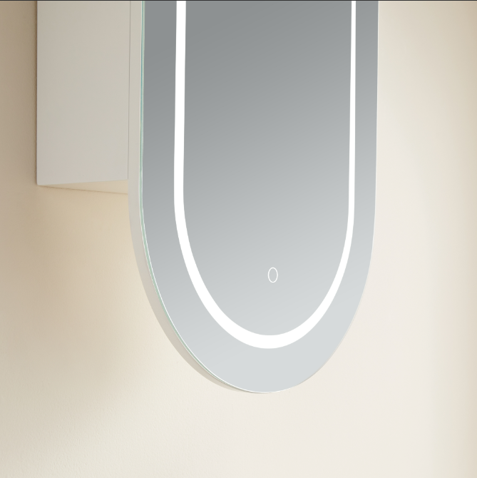 Olivia LED Pill Mirror Cabinet